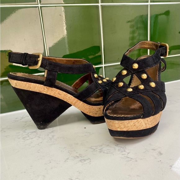 Prada Studded Platform Sandals - Picture 3 of 4